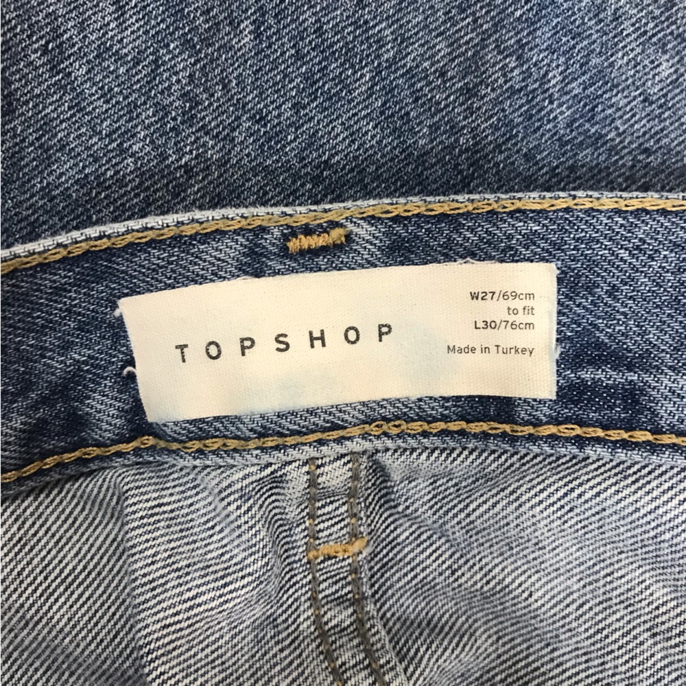 Topshop Blue High Waist Runway Jeans - Picture 7 of 9